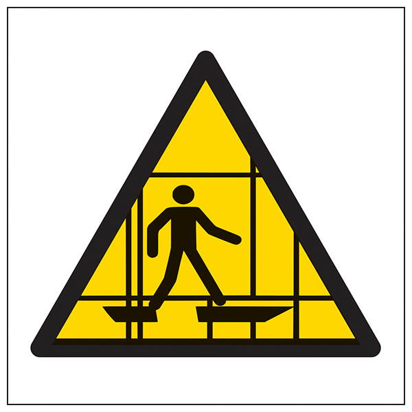 Warning Scaffolding Symbol For Construction Site Safety