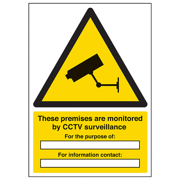 These Premises Are Monitored By CCTV Surveillance - A4